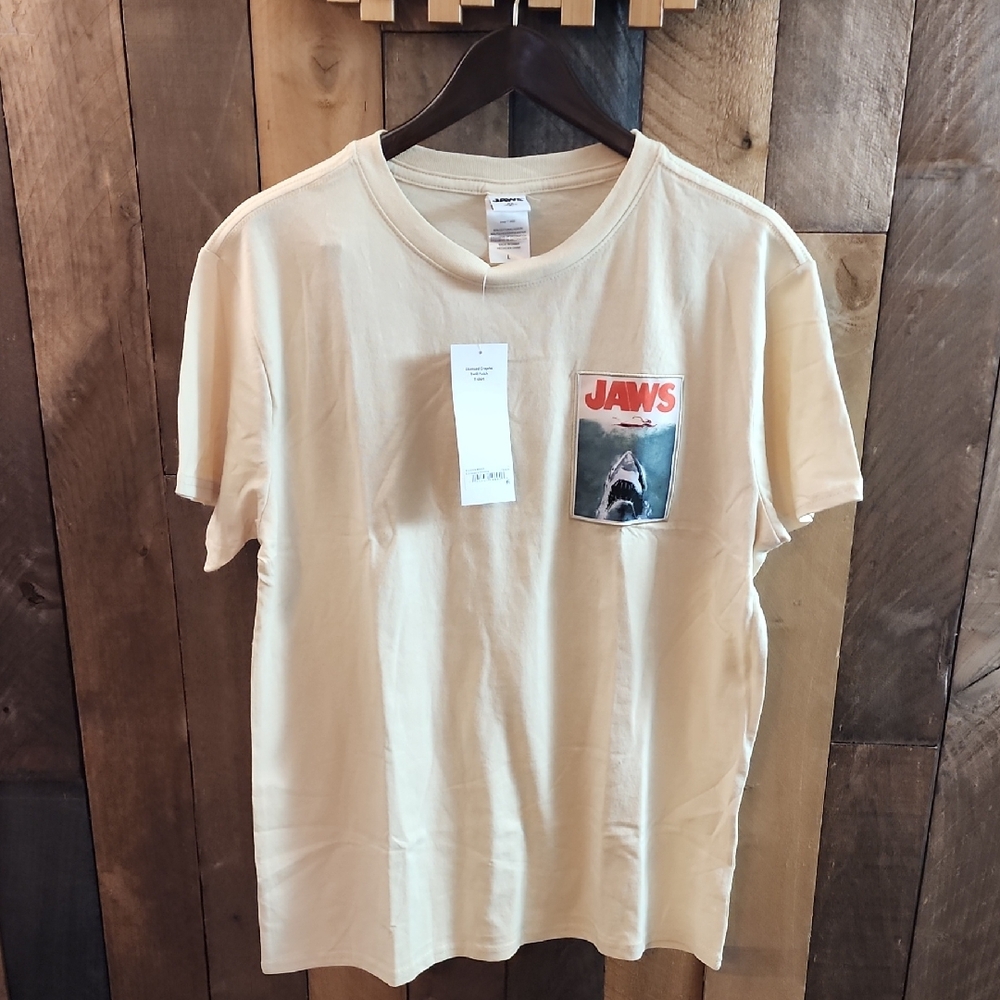 Universal Jaws Posters T-Shirt in Beige Size L